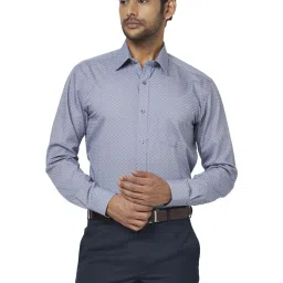 Park Avenue Blue Regular Fit Printed Shirt image 1
