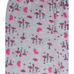 Kiddopanti Kids Grey Melange Printed Leggings image 3