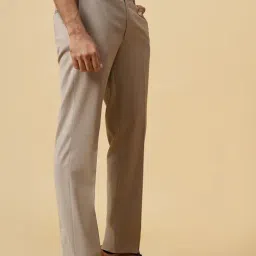 Metal Beige Rayon Slim Fit Trousers image 5