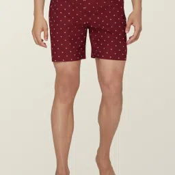 XYXX Maroon & Orange Cotton Relaxed Fit Printed Boxers - Pack Of 2 image 5