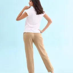go colors! Go Colors Khaki Solid Joggers image 2