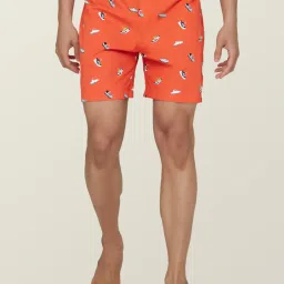 XYXX Navy & Orange Cotton Relaxed Fit Printed Boxers - Pack Of 2 image 2