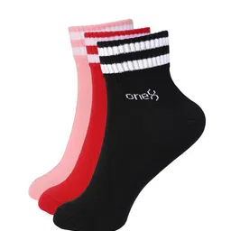 One8 Women Pack Of 3 Pure Cotton Above Ankle Length Socks image 2