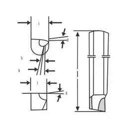 DIAMOND P30 Grade 16 mm Carbide Boring Tool Left Hand, L 141 16 image 2