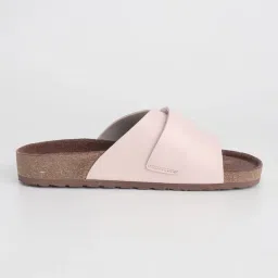 NoStrain Double Layered Cork Sandals - Pink image 1