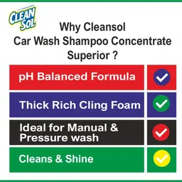 Cleansol Car & Bike Wash Shampoo – High Foaming, pH Balanced, Paint-Safe | 3-in-1 Vehicle Cleaner for Dirt & Grime | Easy Rinse, Ideal for Foam & Hand Wash - 5 Ltr image 3