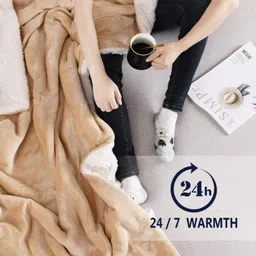 BRANDONN New Born Baby Blankets All Season Fluffy 2 Layered AC Wrapping Sheet Flannel and Sherpa Blanket for Baby Boys and Baby Girls, Toddlers 130 cm x 105 cm, (3-24 Months) (Lightweight) image 2