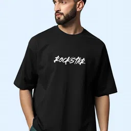 AUSK Typography Printed Round Neck Cotton Oversized T-shirt image 2