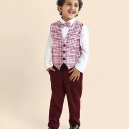 Robo Fry Cotton Lycra Full Sleeves Party Suits -Maroon-picture-35