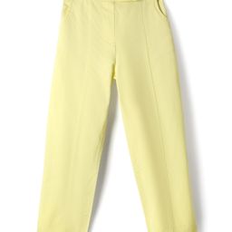 kookie kids india Kookie Kids Cotton Woven Full Length Wide Leg Lounge Pant With Pockets - Light Green-picture-3