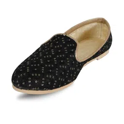 DFR Men Black Textile Loafers image 5
