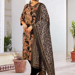 Indo Era Women Paisley Printed Regular Pure Cotton Kurta with Trousers & With Dupatta-picture-31
