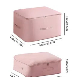 COZY VIBES Ultra Space Saving Self Compression Organizer, Compression, Storage bags with Zipper, Quilt Compression Bags for Storage, Large Capacity Organizer Bag- PACK OF 1- COLOR MAY VARY image 3