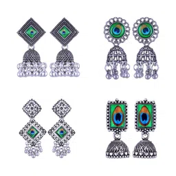 VIVASTRI Women Gold-Plated Alloy Earrings-image-19
