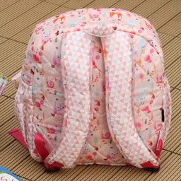 Rosada Forest Deer Printed Backpack for Kids With Matching Keychain hanging, Waterproof Trendy and Spacious Kids Backpack, Stylish Bag for Kids - Small(10 Inches) image 4