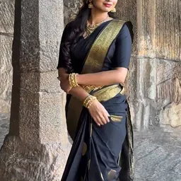 Anjaneya Sarees Woven Design Zari Silk Blend Banarasi Saree-picture-22