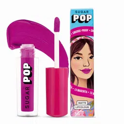 SUGAR POP 8 Hour Stay Non-Drying & Smudge Proof Matte Lipcolour 1.6 ml - Magenta 13-picture-21