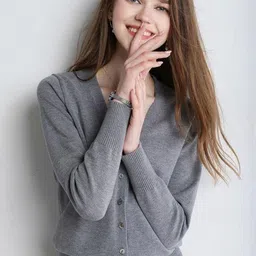 KPOP Women Button Detail Sweater-image-74