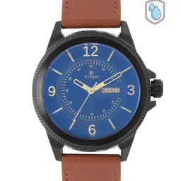 Titan Men Leather Straps Analogue Watch NP1701NL02-picture-12