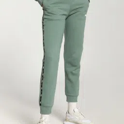 Puma Green Cotton Printed Track Pants image 1