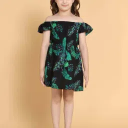 Piccolo Kids Black Printed Regular Fit Dress-image-20