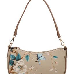 Mochi Beige Stylish Floral Medium Hobo Bag-picture-26
