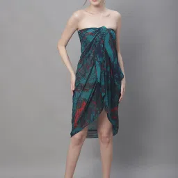 Claura Green Printed Beachwear Sarong image 1