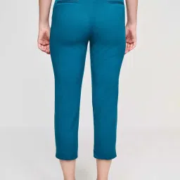 AND Teal Mid Rise Trousers image 2