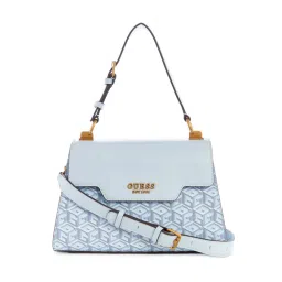 Guess Women Printed Pu Hallie Top Handle Flap Bag-image-2
