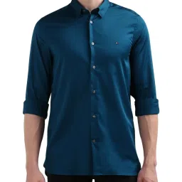 Tommy Hilfiger Teal Slim Fit Shirt image 1