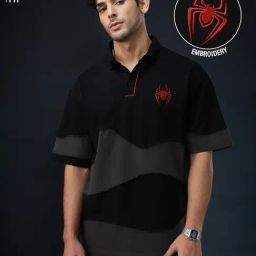 The Souled Store Black Cotton Embroidered T-Shirt-picture-28