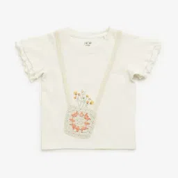 HOP Kids by Westside Off-White Crochet Detailed Top-image-10