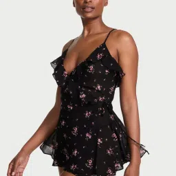 victoria's secret intimates Victoria's Secret Dream Angels Wisteria Sheer Chiffon Babydoll with Panty Multi-Color-picture-13