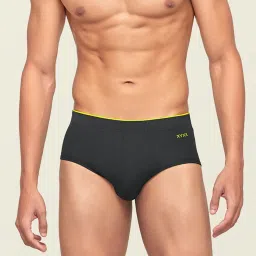 XYXX Black Regular Fit Briefs image 1