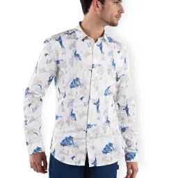celio Celio* White Regular Fit Printed Shirt image 1