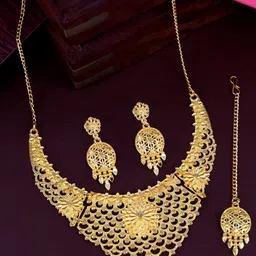 PRIVIU Gold-Plated Bridal Jewellery Set-picture-34
