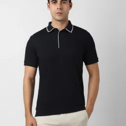 Van Heusen Navy Regular Fit Polo T-Shirt image 1