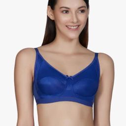 Amante Navy Non Wired Non Padded Minimizer Bra-picture-45