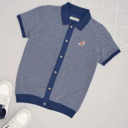 Pantaloons Junior Boys Estate Blue Cotton Printed Shirts-picture-38