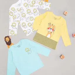 Pantaloons Baby Boys Multicolor Cotton Printed Full Sleeves T-Shirts-picture-41