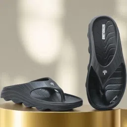 Woodland Men's Black Flip Flops image 1