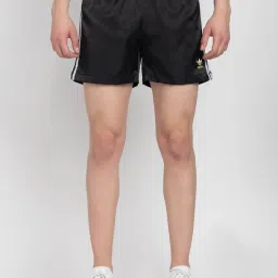 Adidas Originals Black Regular Fit Striped Sports Shorts image 1