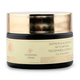 SoulTree Nourishing Cream Saffron & Almond Oil with Natural Vitamin E - 50 gm | Ayurvedic Cream image 1