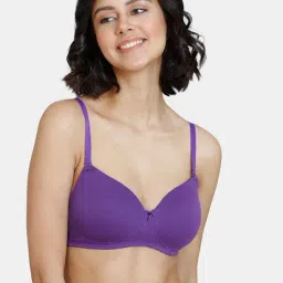 Zivame Purple Non Wired Non Padded T-Shirt Bra-picture-30