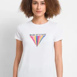 Spykar White Printed Top-picture-28