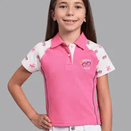 Beverly Hills Polo Club Kids Pink & Off-White Cotton Printed Polo T-Shirt-picture-17