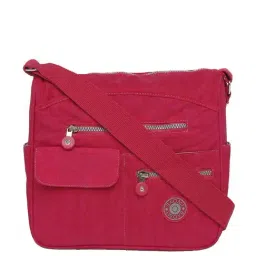 Baomi Pink Solid Medium Cross Body Bag-image-7