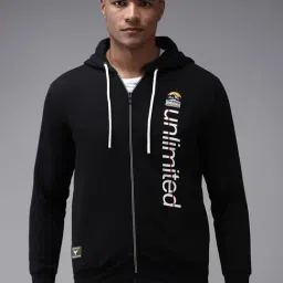 showoffff Showoff Black Cotton Regular Fit Printed Hooded Sweatshirt-picture-41