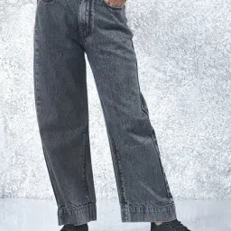 Crimsoune Club Girls Grey Cotton Jeans-image-52