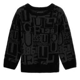 Guess Kids Black Logo Regular Fit Sweater image 1